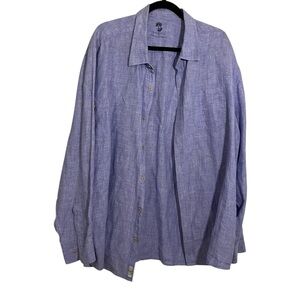 100% Linen Men's Casual Button Down Shirt Ocean & Coast Lightweight Costal